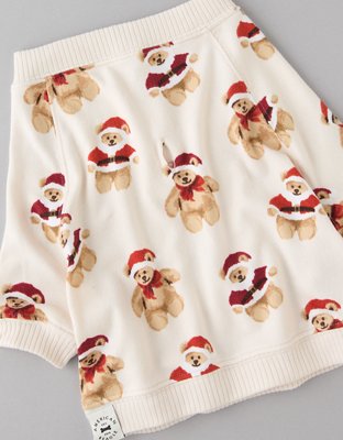 Женские мягкие игрушки American Eagle ABO Holiday Teddy Bear Plush Dog PJ Top — фото 4