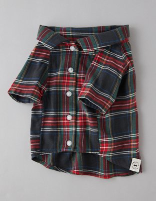 ABO Plaid Collared Dog Shirt