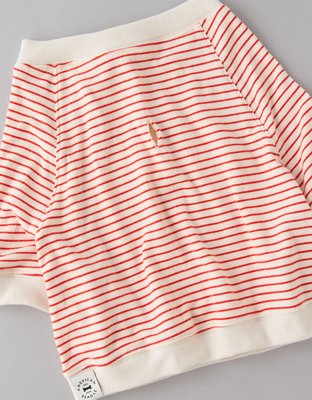 ABO Striped Plush PJ Top