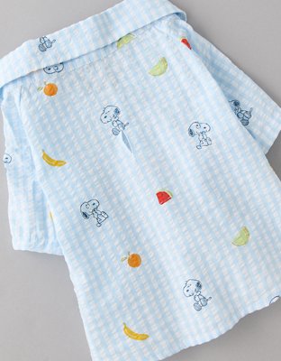 Chemise à boutons pour chien à motif de fruits Snoopy ABO
