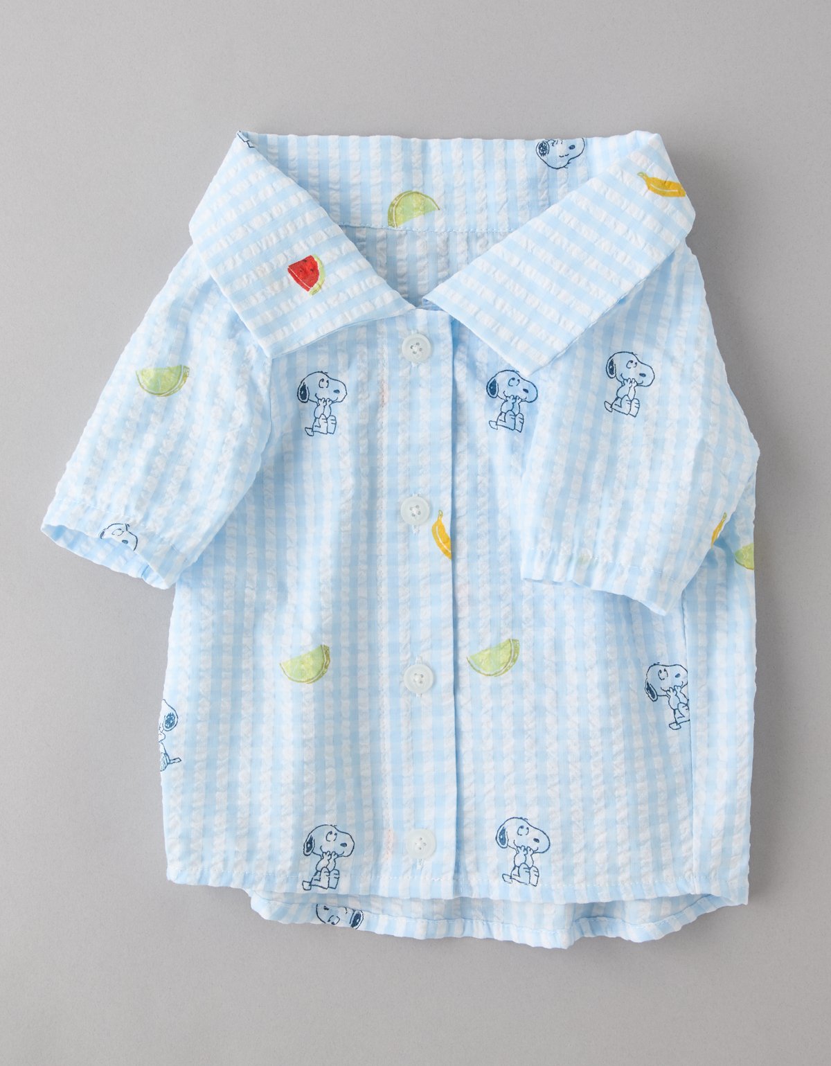 ABO Snoopy Fruit Button-Up Dog Shirt - image 3