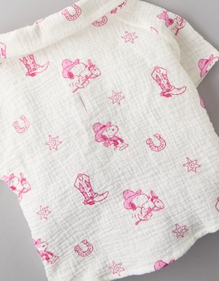ABO Snoopy Western Button-Up Shirt