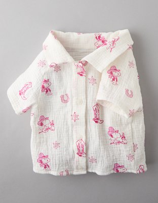 ABO Snoopy Western Button-Up Shirt