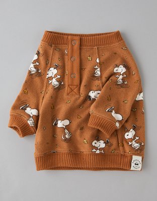 ABO Snoopy Fall Leaves Plush PJ Set
