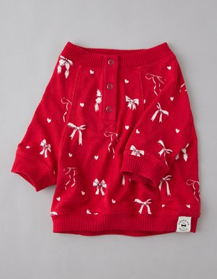 ABO Plush Bow PJ Top