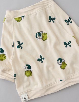 ABO Grinch Print Plush PJ Top