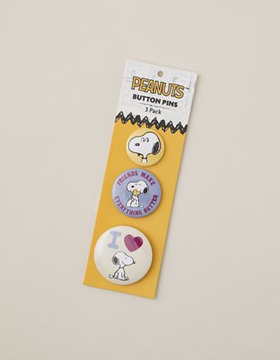 ATNY Snoopy Button Pin Set 3-Pack