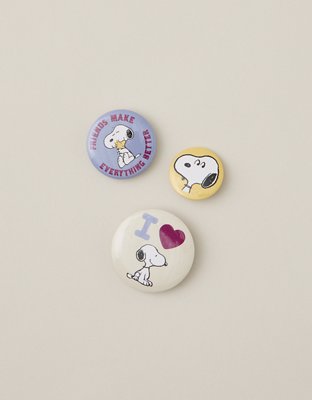 ATNY Snoopy Button Pin Set 3-Pack