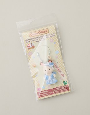 Calico Critters Bluebell Chocolate Rabbit Baby Keychain