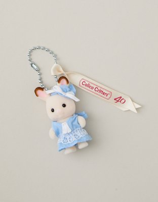 Calico Critters Bluebell Chocolate Rabbit Baby Keychain