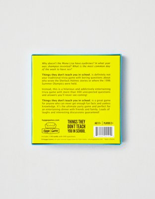 American Eagle Hygge Games Things They Don't Teach You In School Trivia Game — фото 2