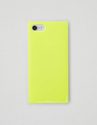 iDecoz Neon Yellow iPhone 7/8 Square Phone Case