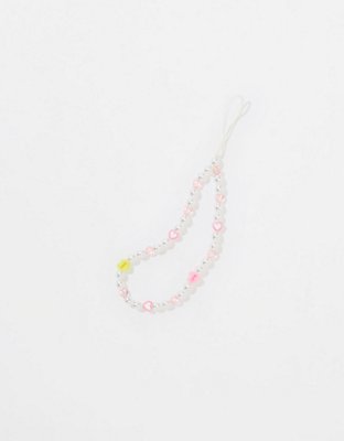 AEO Candy Heart Beaded Phone Charm