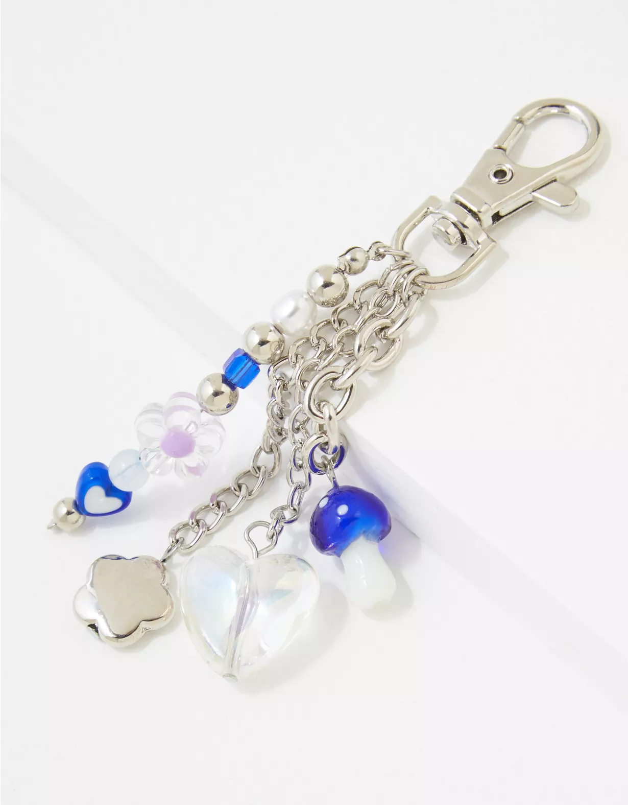 AEO Blue Mushroom Beads Belt Clip