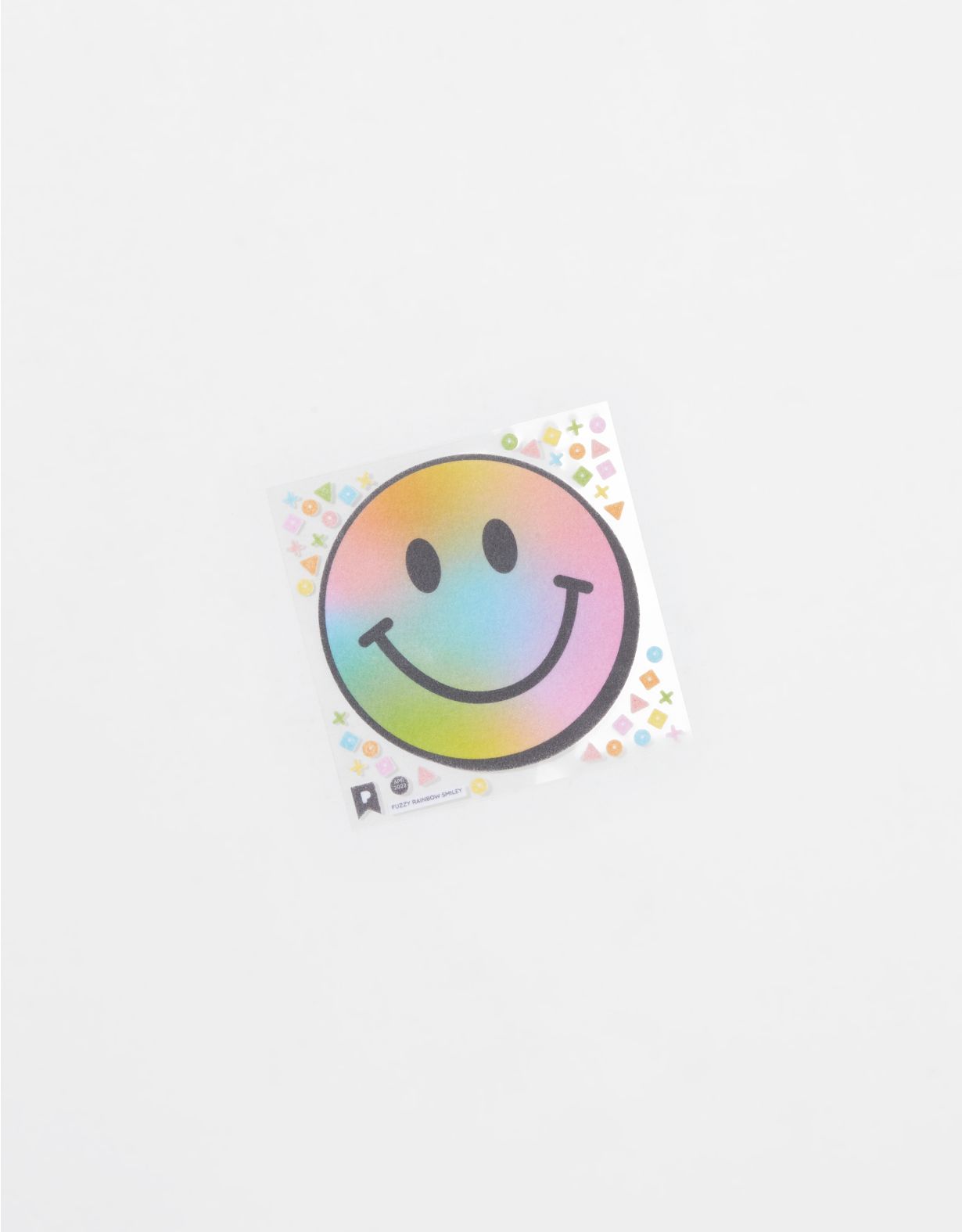 Pipsticks Fuzzy Rainbow Smiley Sticker