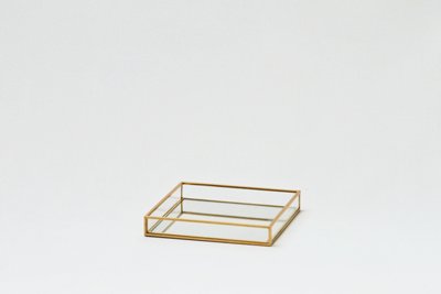 Gold Mirrored Square Tray - 