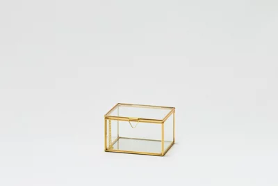 Medium Glass Trinket Box