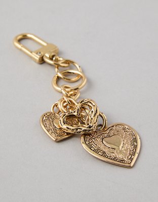 AEO Metal Heart Bag Charm