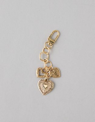 AEO Metal Heart Bag Charm