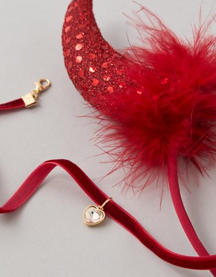Женские аксессуары для волос American Eagle AEO Devil Cat Ears Headband & Necklace — фото 2