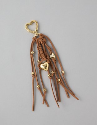 AEO Suede Tassel Keychain