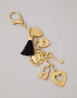 AE Gold Toned Locket Bag Charm
