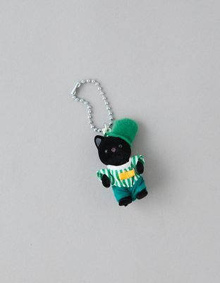 Calico Critters Emerald Green Tuxedo Cat Baby Key Chain