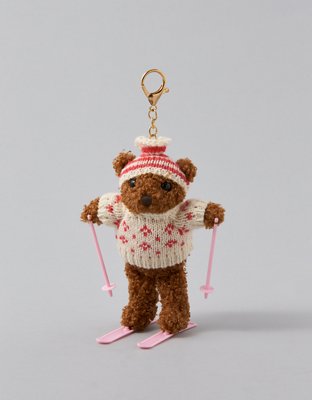 AE Teddy Bear Skier Keychain | American Eagle