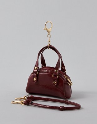 AE Burgundy Bag Keychain