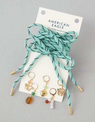 AE Green Shoelaces & Charm Set