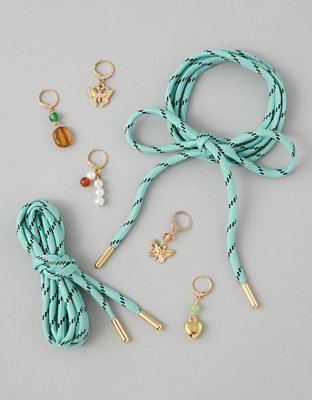 AE Green Shoelaces & Charm Set