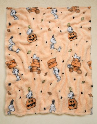 Плед American Eagle AE Snoopy Halloween Blanket, цвет: Оранжевый — фото 2