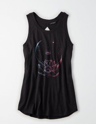 Женские топы American Eagle AE Studio Open Back Graphic Tank Top — фото 2