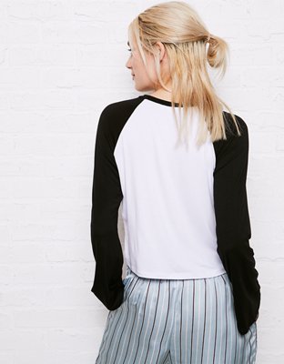 Женские футболки American Eagle Don't Ask Why Bell Sleeve Baseball Tee — фото 2