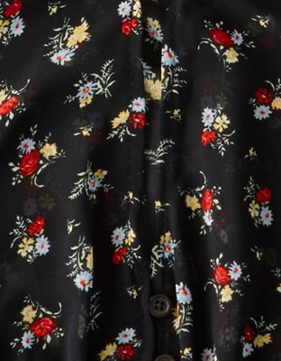 Женские топы American Eagle Don't Ask Why Smocked Hi-Neck Top — фото 4