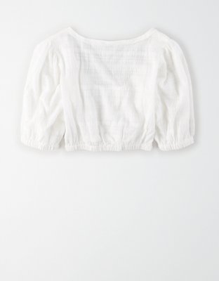 AE Studio Puff Sleeve Crop Top
