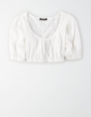 AE Studio Puff Sleeve Crop Top