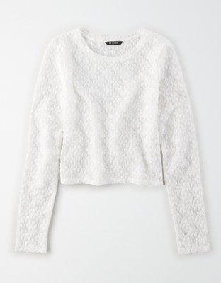 AE Studio Long Sleeve Lace T-Shirt