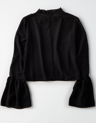 Женские рубашки American Eagle Don't Ask Why High Neck Bell Sleeve Shirt — фото 4