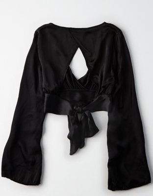 Женские блузки American Eagle Don't Ask Why Wide Sleeve Tie Back Blouse — фото 4