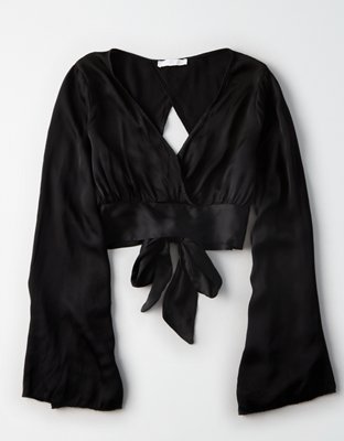 Женские блузки American Eagle Don't Ask Why Wide Sleeve Tie Back Blouse — фото 3