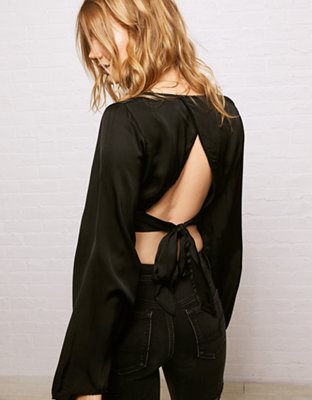 Женские блузки American Eagle Don't Ask Why Wide Sleeve Tie Back Blouse — фото 2