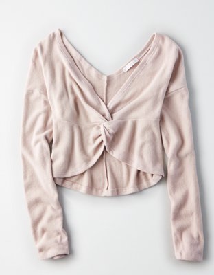 Женские топы American Eagle Don't Ask Why Knot Front Top — фото 3
