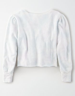 Женские худи American Eagle AE Studio Fleece Puff Sleeve Sweatshirt — фото 2
