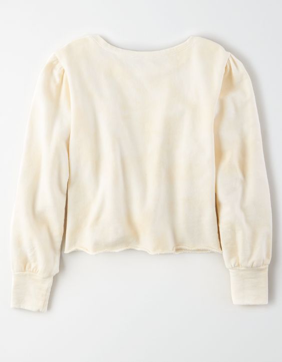 AE Studio Fleece Puff Sleeve Sweatshirt