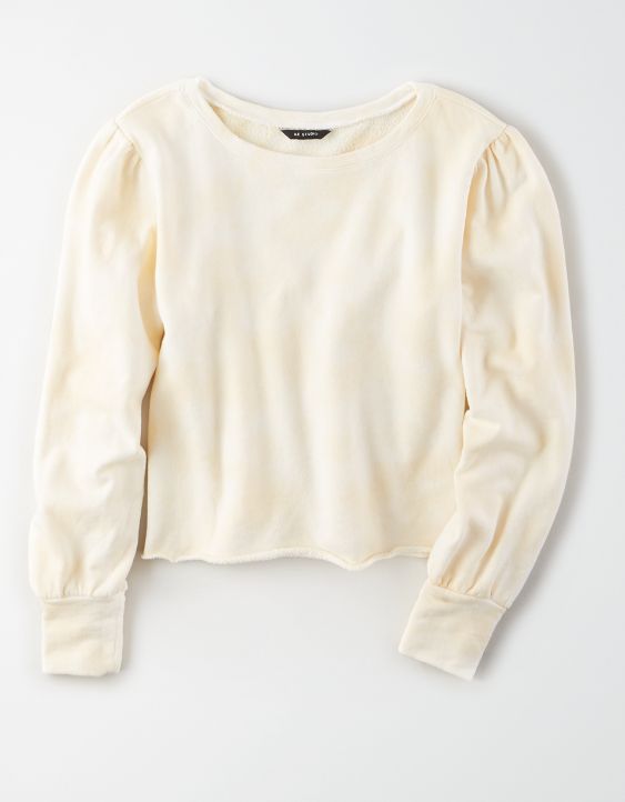AE Studio Fleece Puff Sleeve Sweatshirt