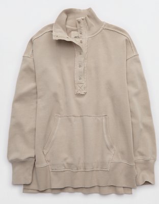 Aerie Vintage Popover Polo Sweatshirt | Aerie