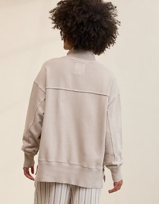 Aerie Vintage Popover Polo Sweatshirt