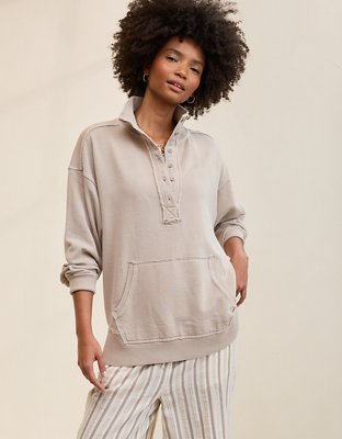 Aerie Vintage Popover Polo Sweatshirt