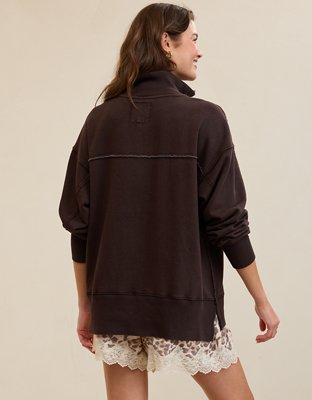 Aerie Vintage Popover Polo Sweatshirt